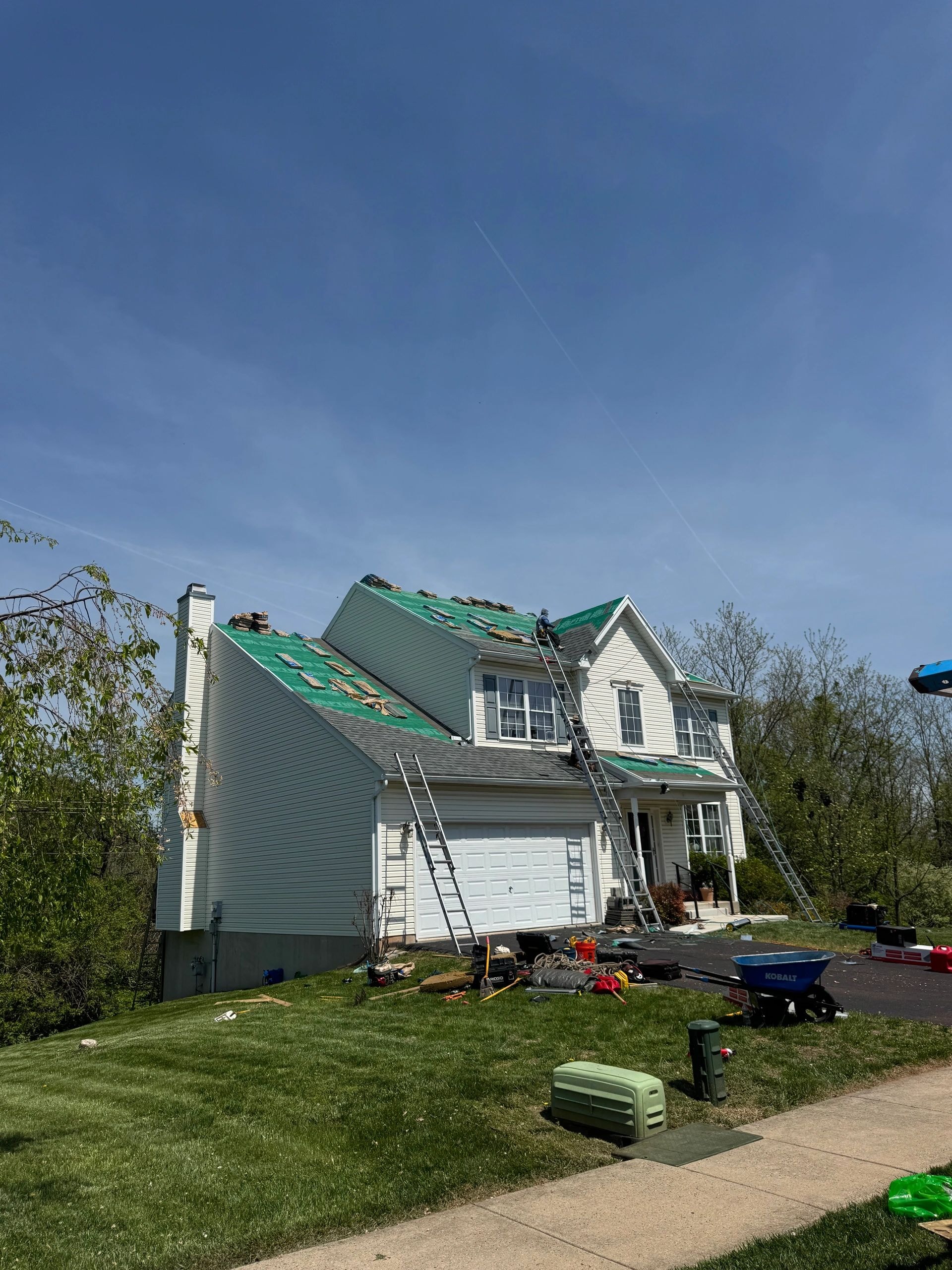 Completed roofing project