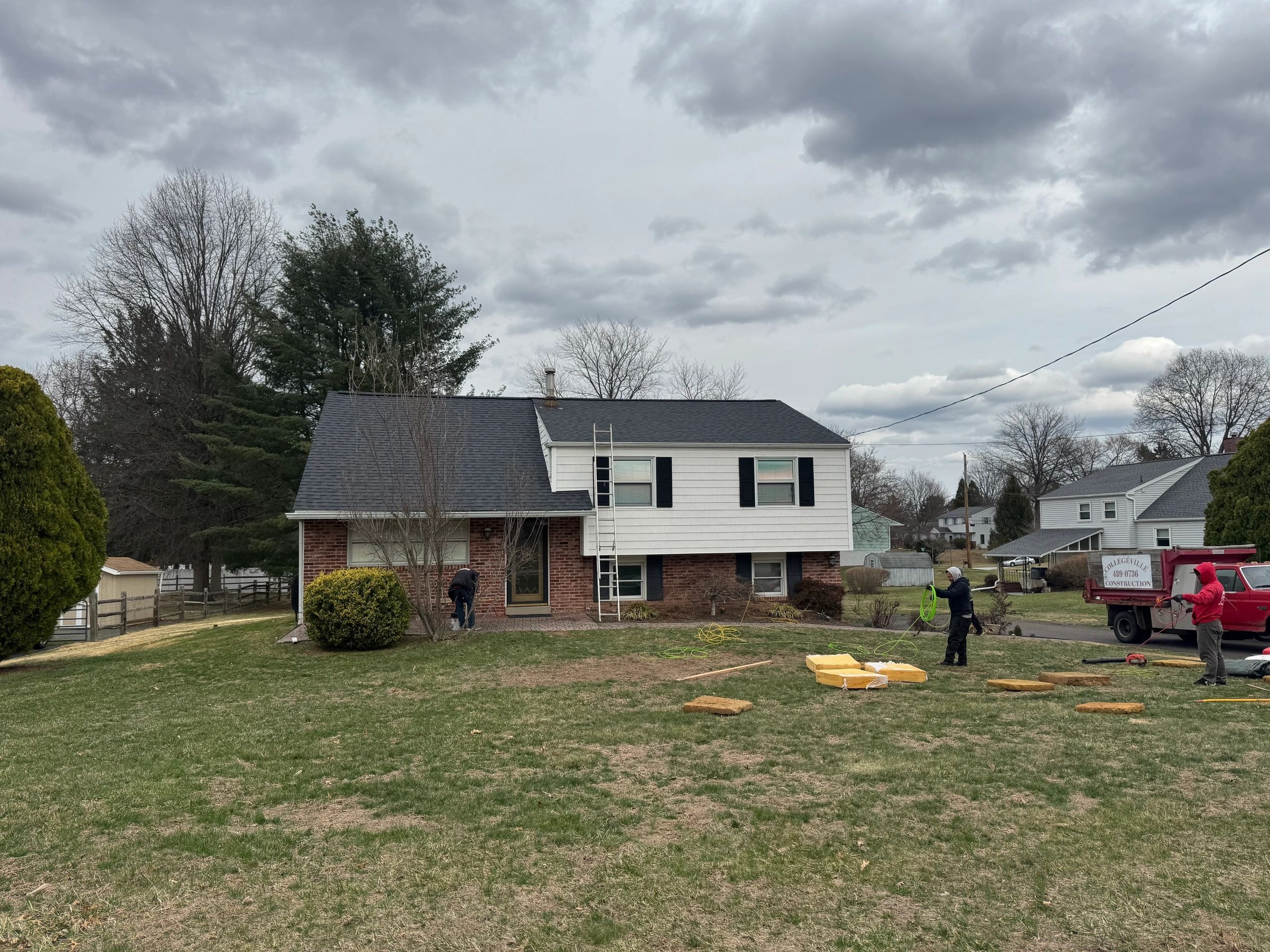 Roofing project in progress